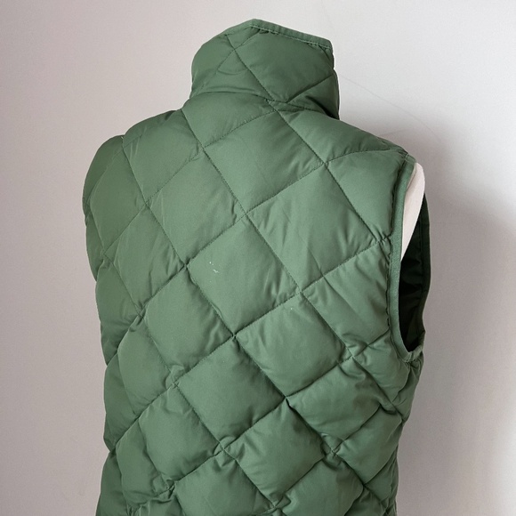 J.Crew Quilted Down Feather Puffer Vest Green Size Large Style 92465 - Picture 9 of 16